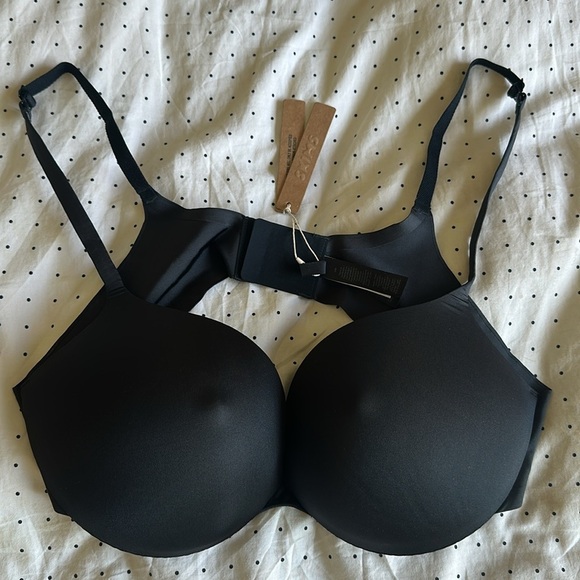 NWT SKIMS Ultimate Padded Plunge Pushup Push Up Nipple Bra Black ONYX 40B - Picture 7 of 11